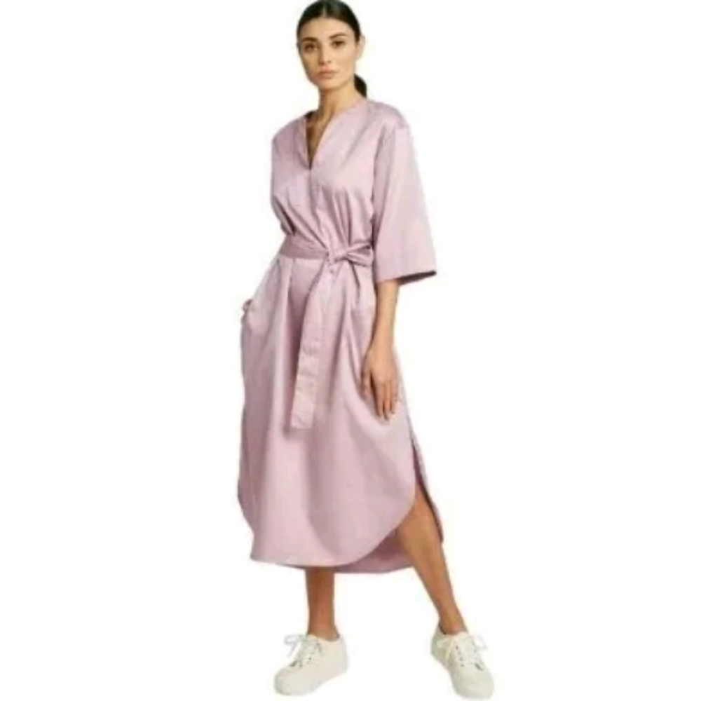 A NWT Prologue Women's Belted Tie Front 3/4 Sleeve V